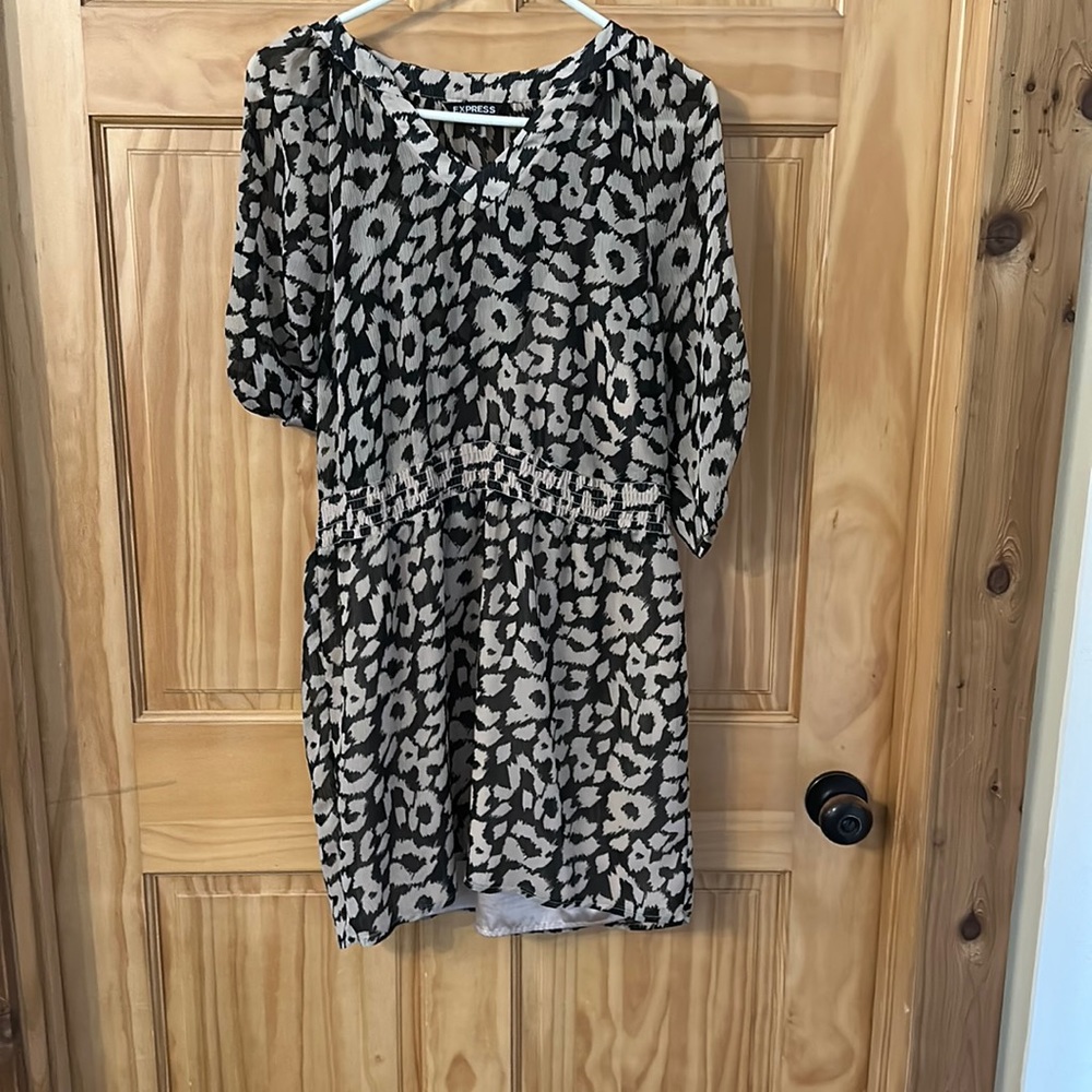 Express Size Small Cheetah Print Dress
